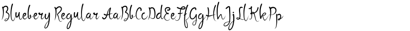 Bluebery Regular font