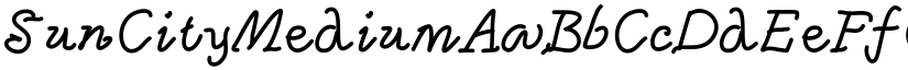 SunCity Medium font