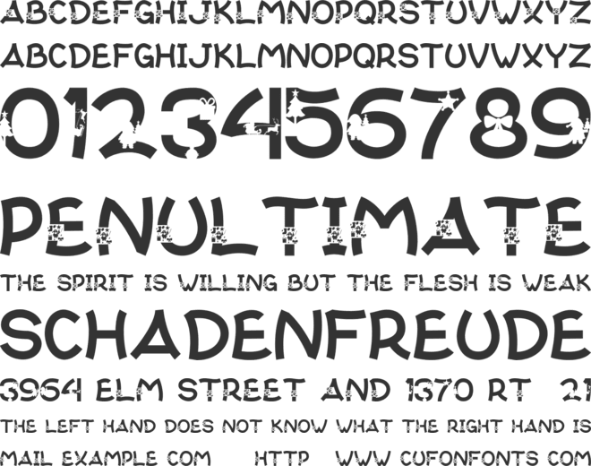 CRISTMAS font preview