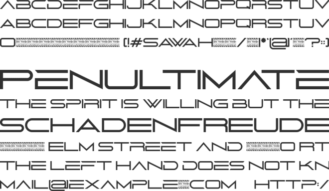 Sawah Personal Use font preview