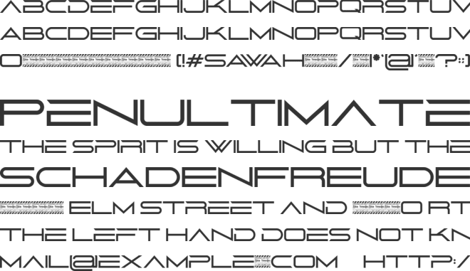 Sawah Personal Use font preview