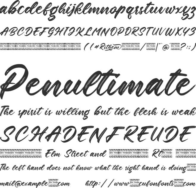 Rithem Personal Use font preview