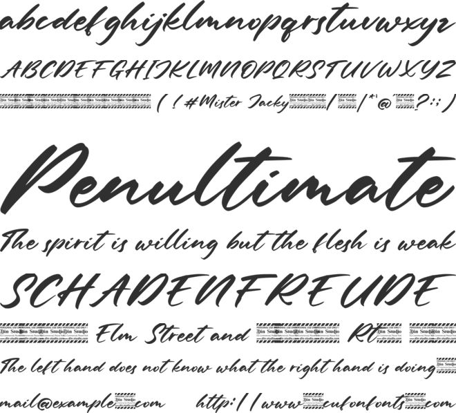 Mister Jacky Personal Use font preview
