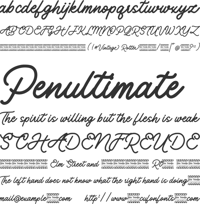 Vintage Rotter Personal Use font preview