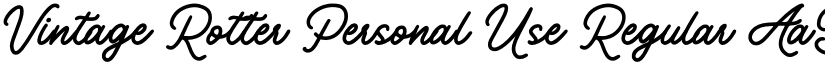 Vintage Rotter Personal Use Regular font
