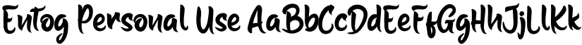 Entog Personal Use font