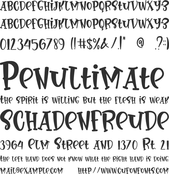 Baby World font preview