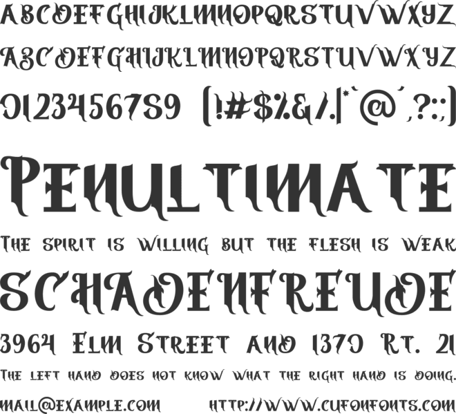 Vires Gollem font preview