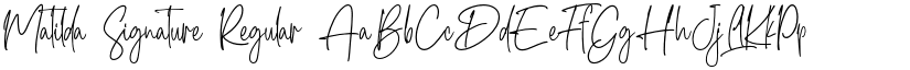 Matilda Signature Regular font