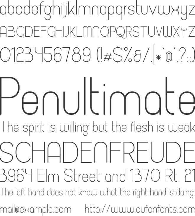 Micolesther Free font preview
