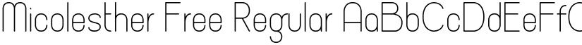 Micolesther Free Regular font