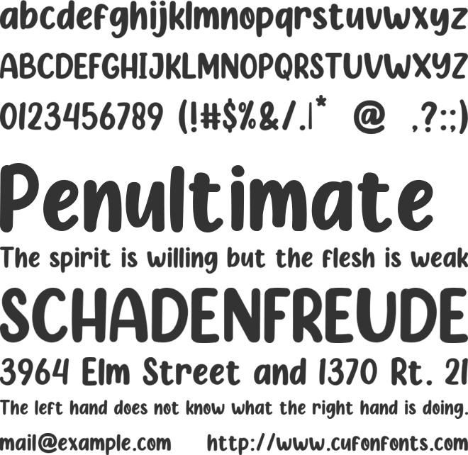 Almond Nougat font preview