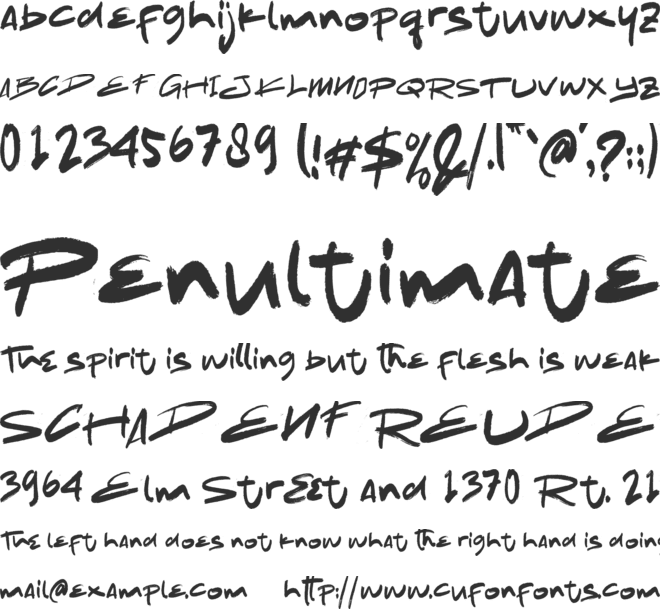The Spooky Night font preview