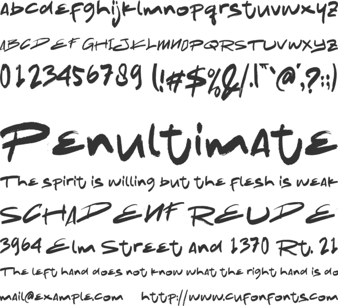 The Spooky Night font preview