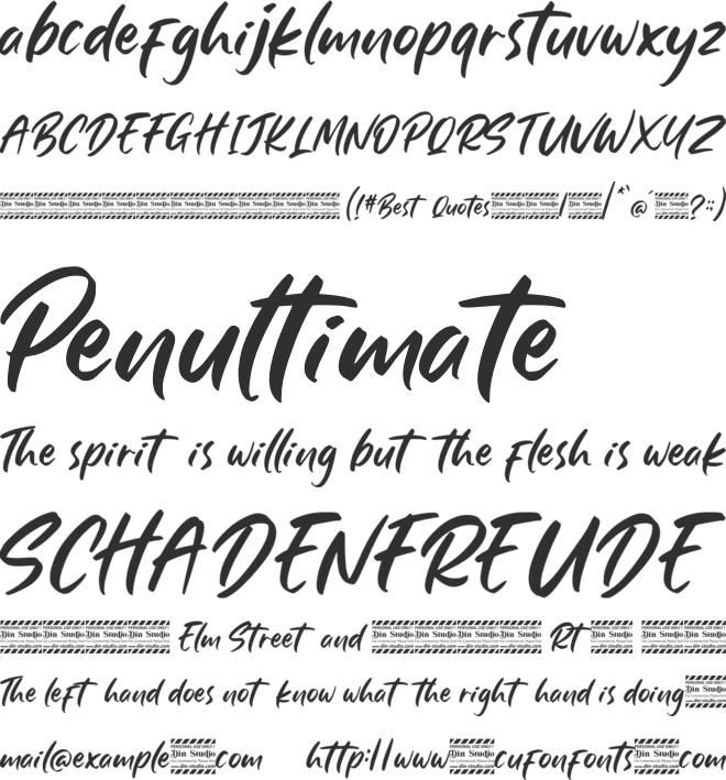 Best Quotes Personal Use font preview