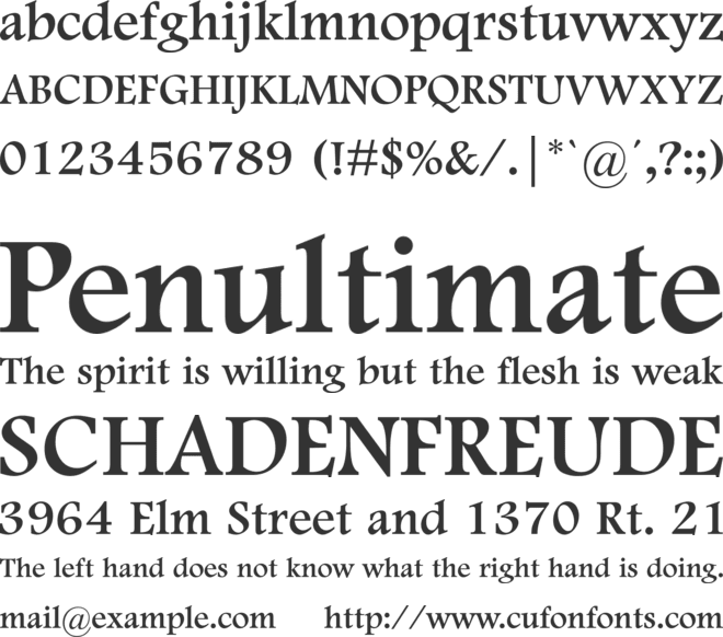 Footlight MT Pro font preview