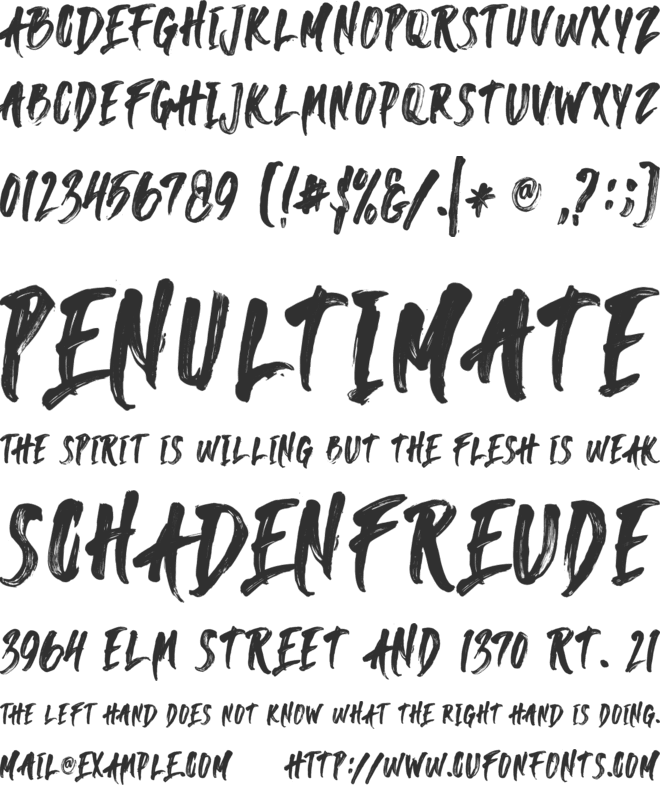Against font preview