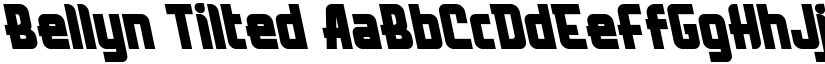 Bellyn Tilted font