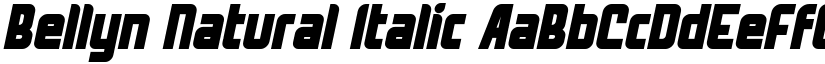 Bellyn Natural Italic font