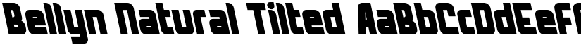 Bellyn Natural Tilted font