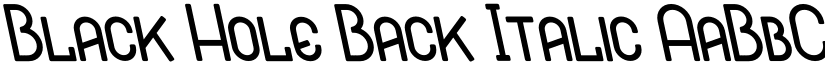 Black Hole Back Italic font