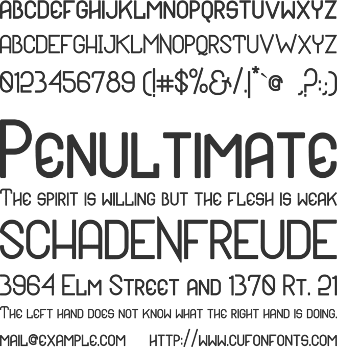 Black Hole font preview