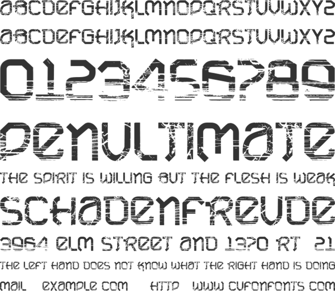 VTKS Urban Time font preview