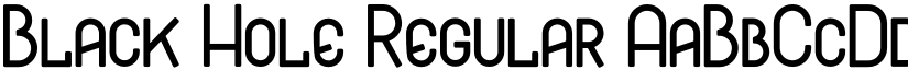 Black Hole Regular font