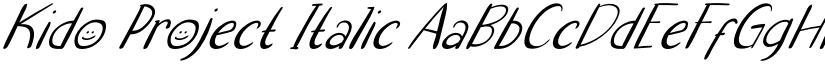 Kido Project Italic font