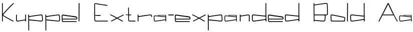 Kuppel Extra-expanded Bold font