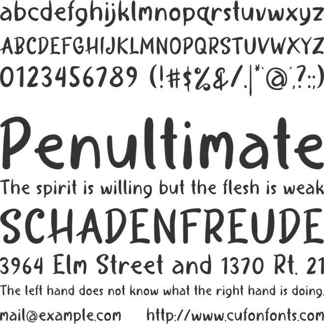 Recipety font preview