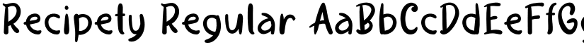 Recipety Regular font