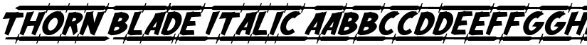 Thorn Blade Italic font