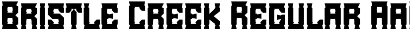 Bristle Creek Regular font