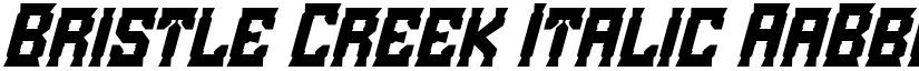 Bristle Creek Italic font