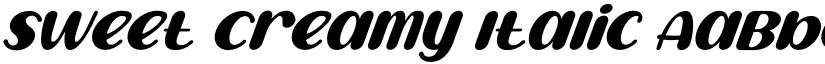 Sweet Creamy Italic font