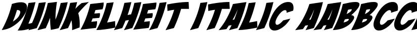 Dunkelheit Italic font