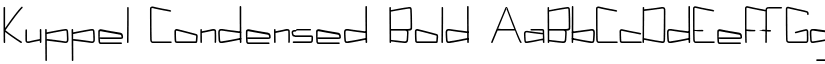 Kuppel Condensed Bold font