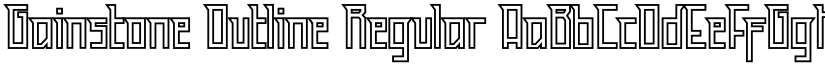 Gainstone Outline Regular font