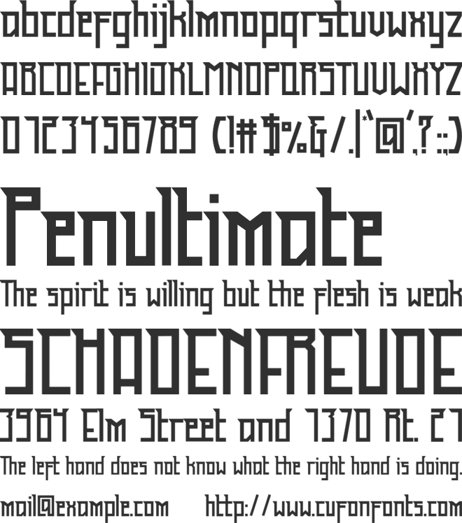 Gainstone font preview