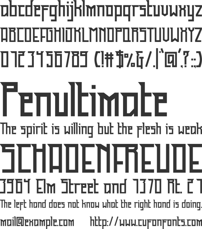 Gainstone font preview