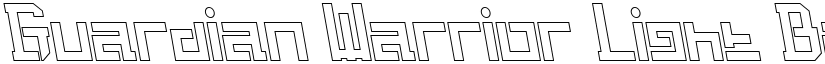 Guardian Warrior Light Back Italic font