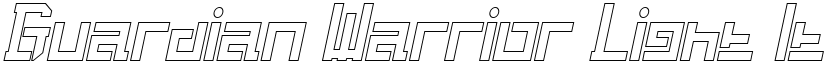 Guardian Warrior Light Italic font