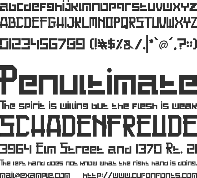 Guardian Warrior font preview