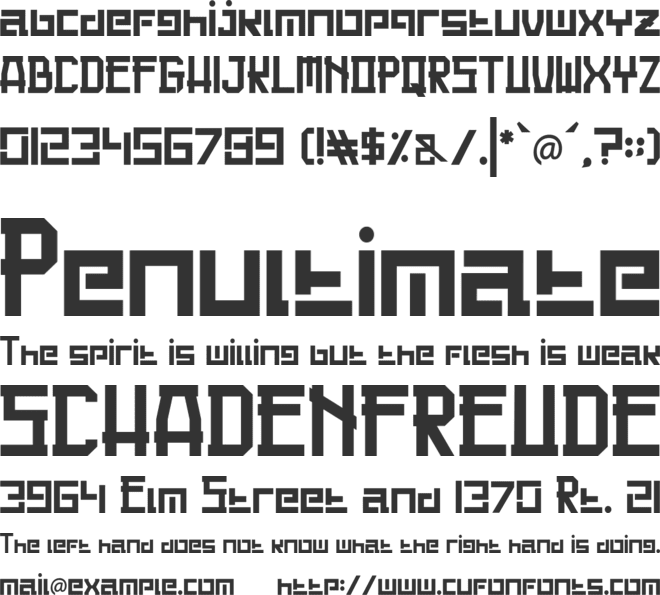 Guardian Warrior font preview