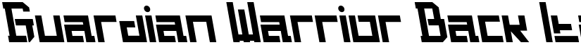 Guardian Warrior Back Italic font