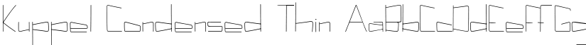 Kuppel Condensed Thin font