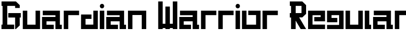 Guardian Warrior Regular font