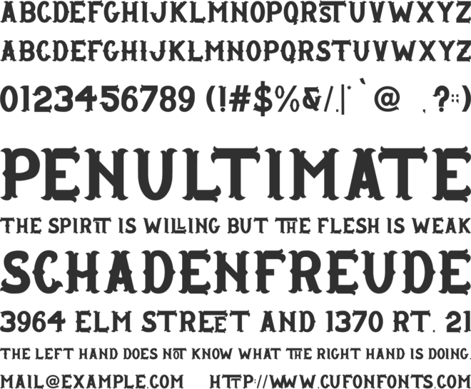 West Thistle font preview