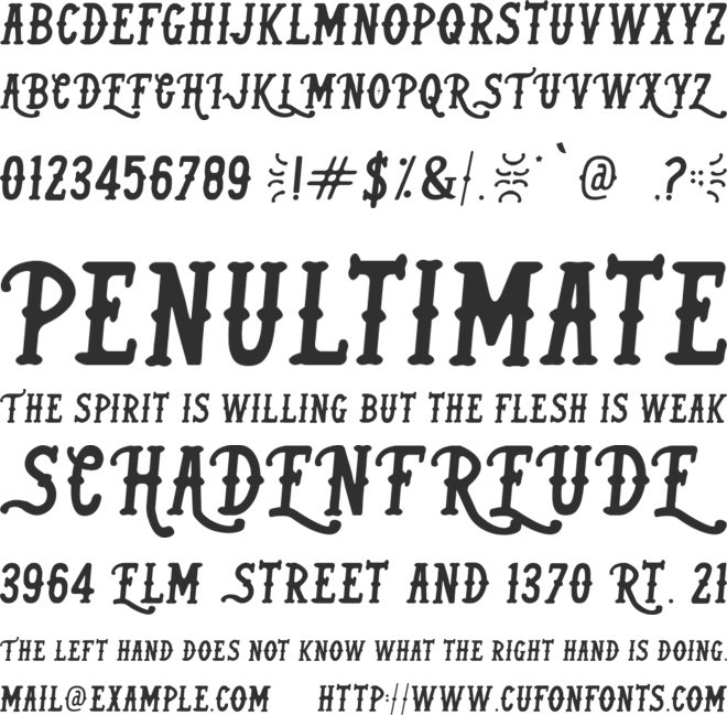 (Kind Of Rock) font preview